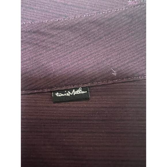 Travis Mathew Men's Golf Shorts 34 Burgundy Striped Performance - Picture 7 of 11